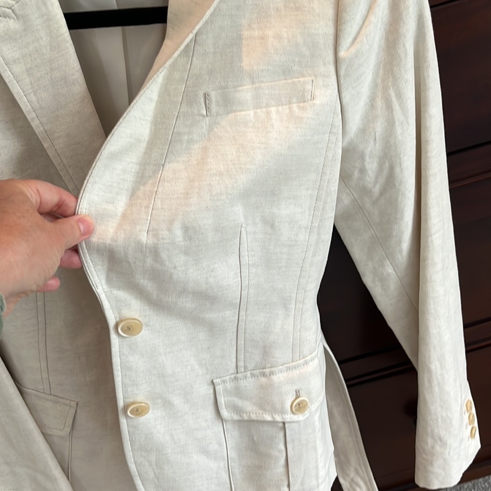 Banana Republic Linen Blazer Size 6 with Tie and Pockets NWOT - Picture 10 of 10